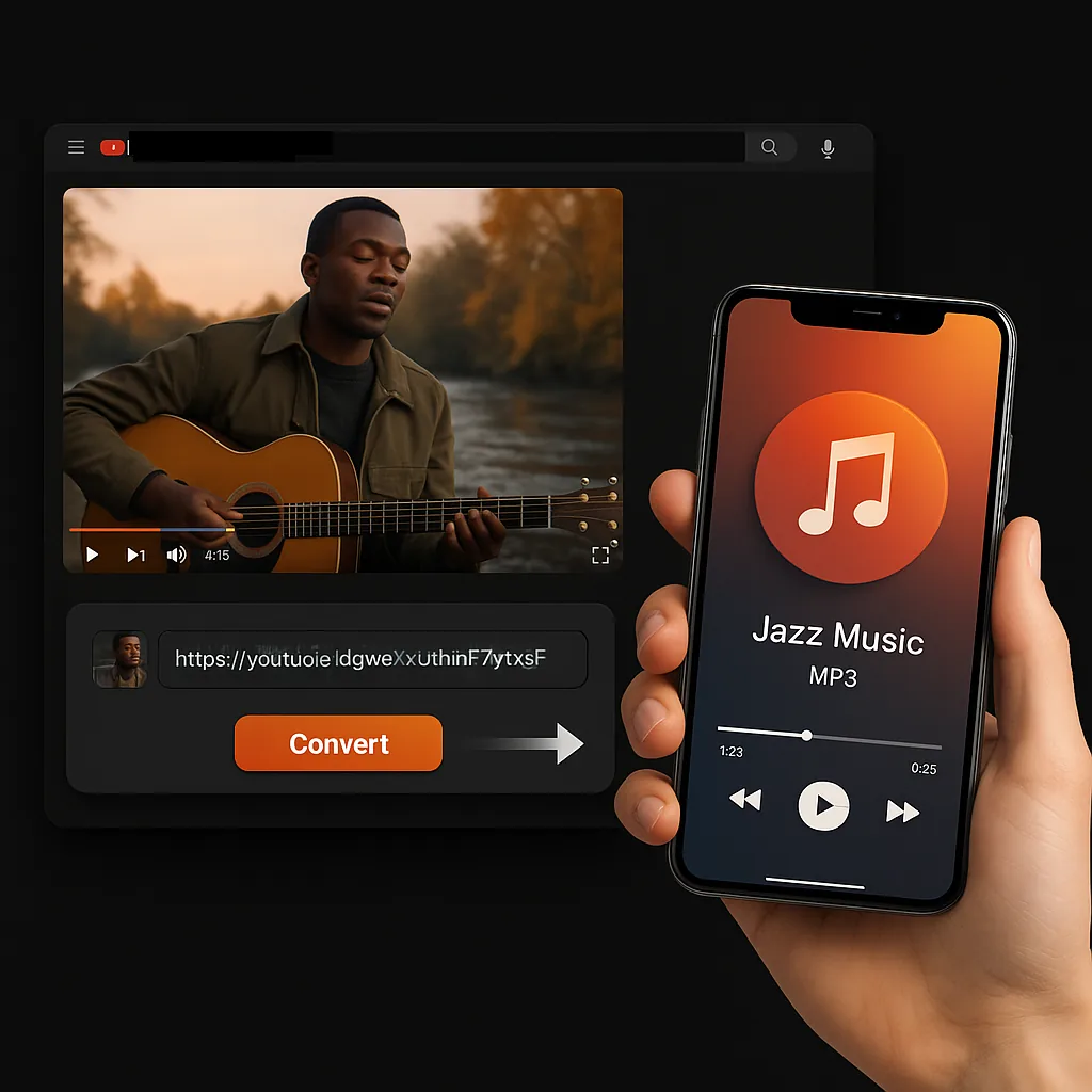 YouTube MP3 konverteri kasutajaliides