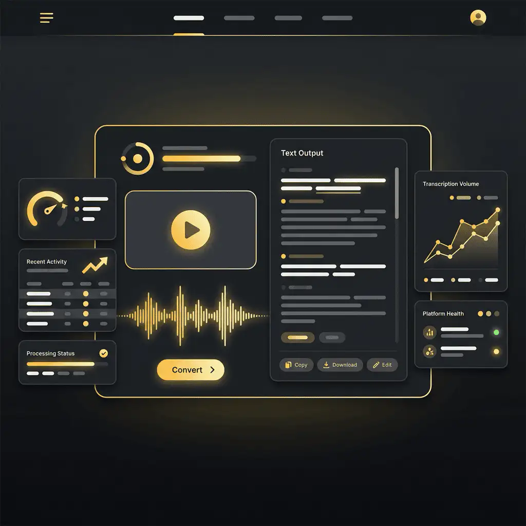 TikTok transcript generator interface